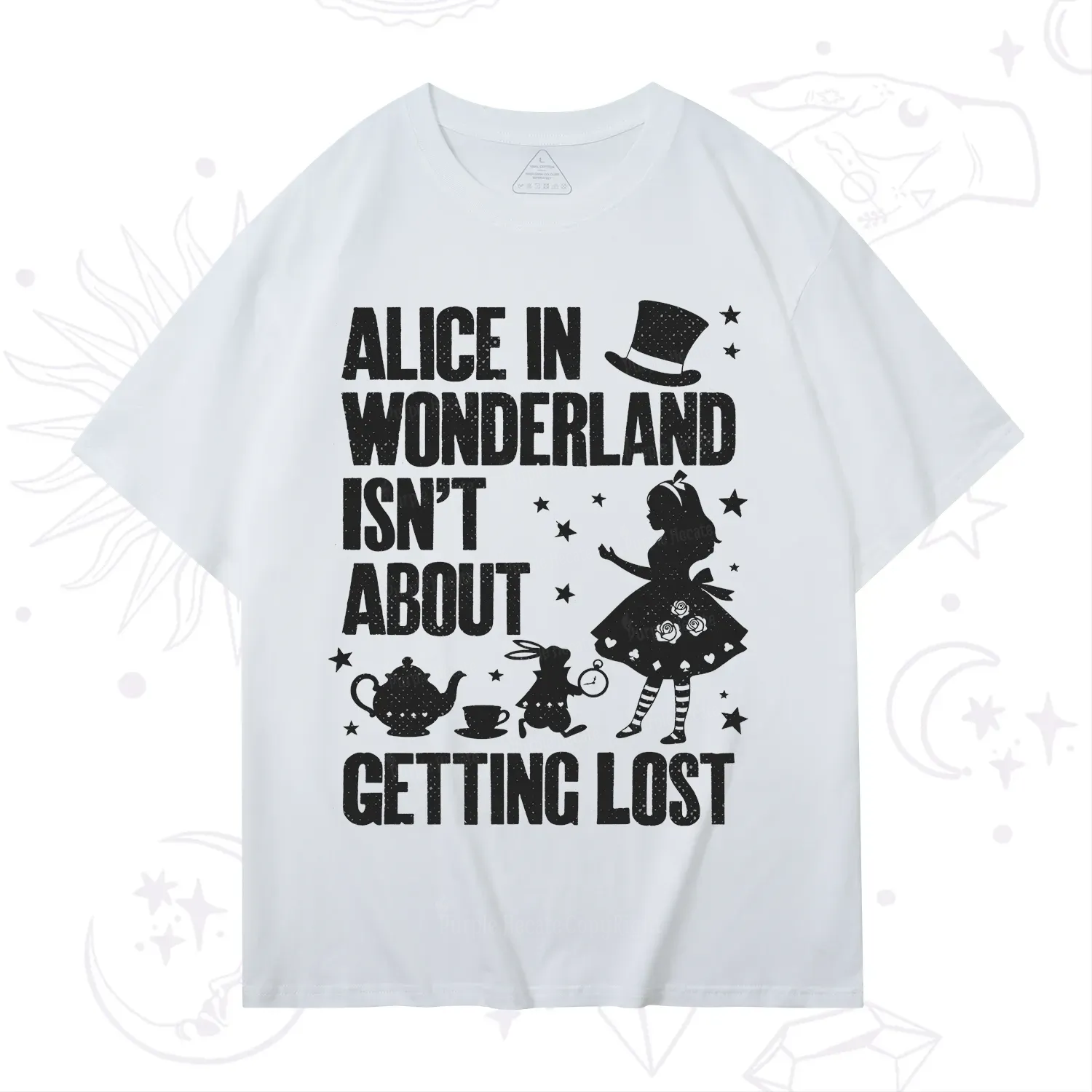 Purplehecate Alice Style Wonderland Girl Quote T-Shirt