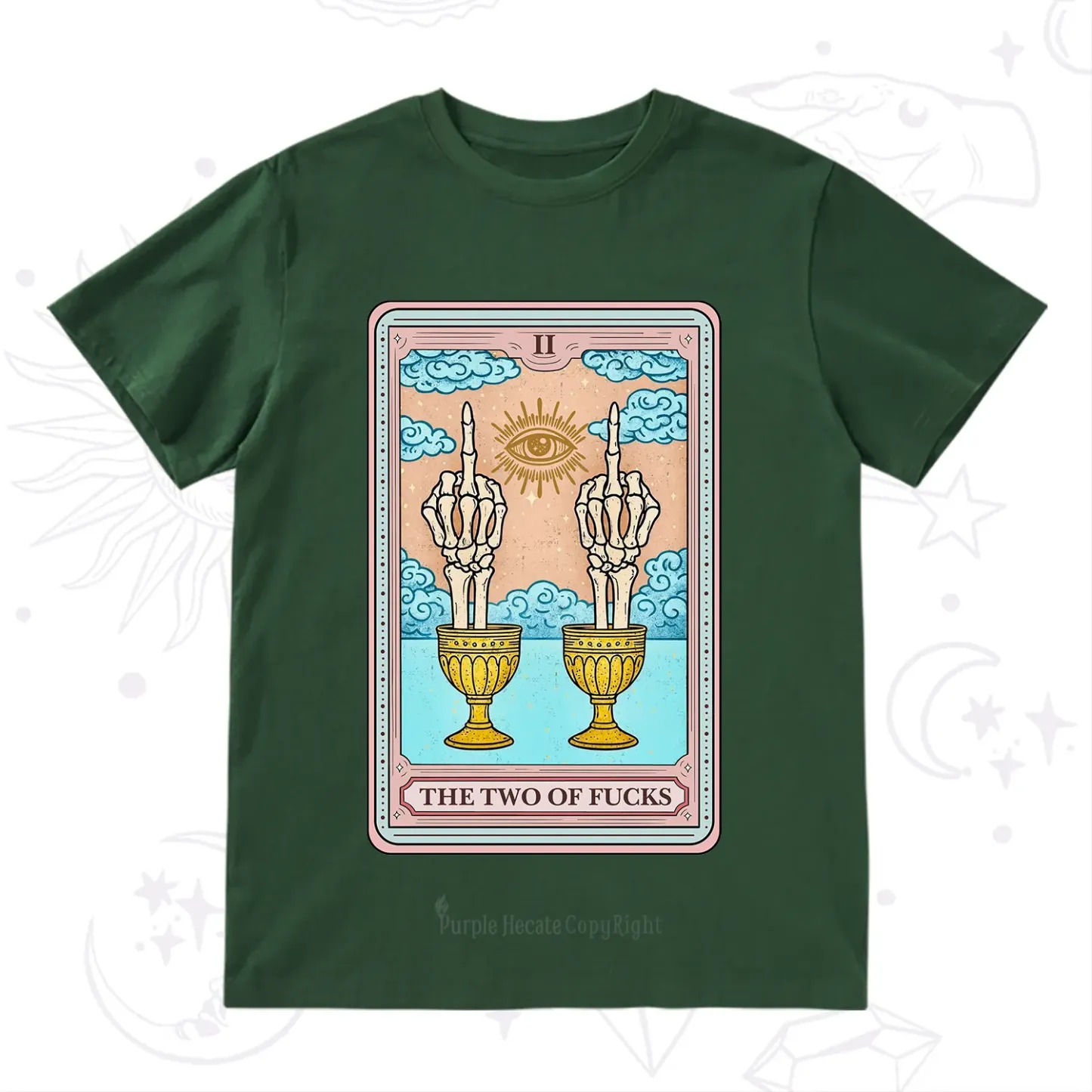 Purplehecate The Two of Fucks Tarot T-Shirt