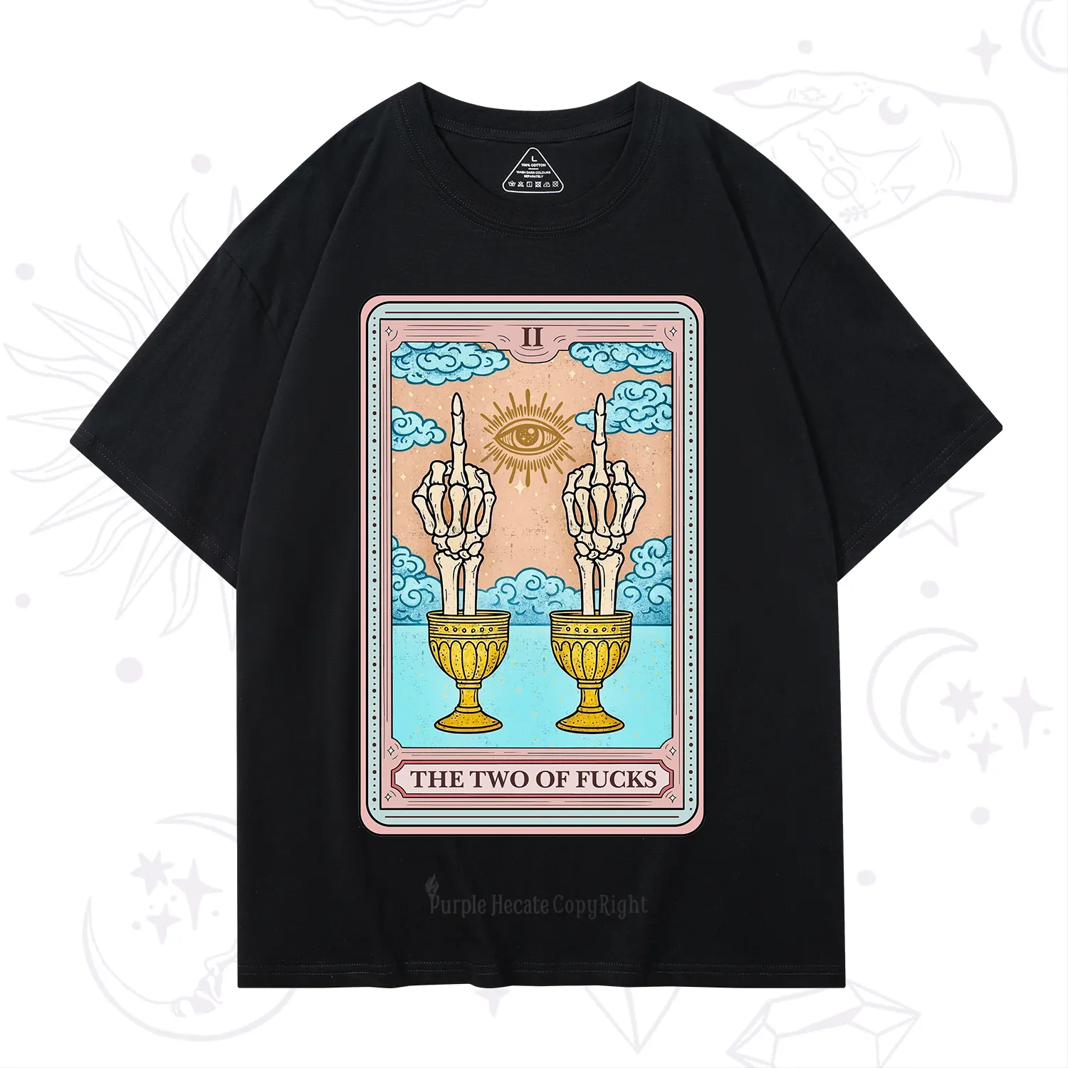 Purplehecate The Two of Fucks Tarot T-Shirt