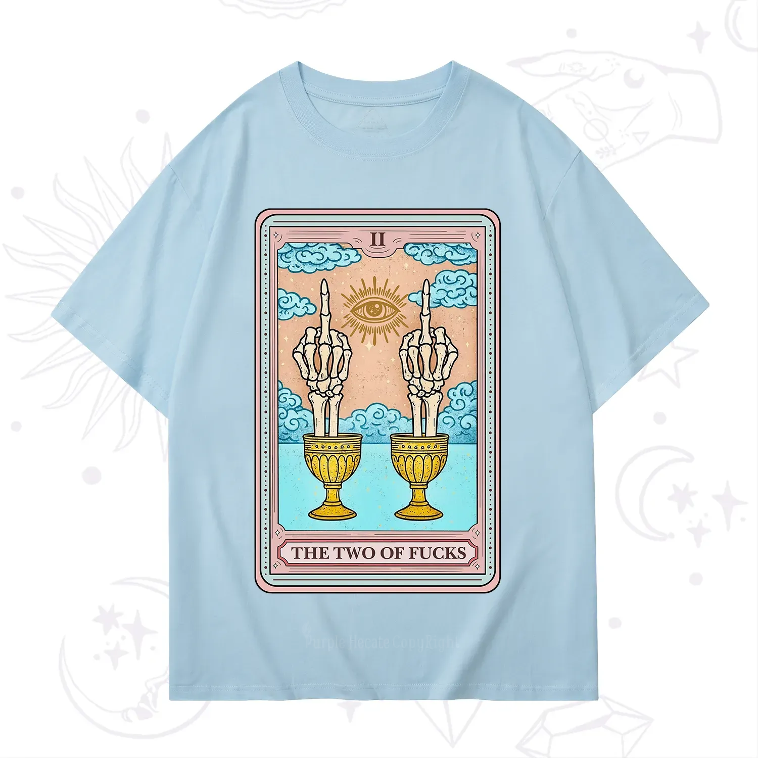 Purplehecate The Two of Fucks Tarot T-Shirt