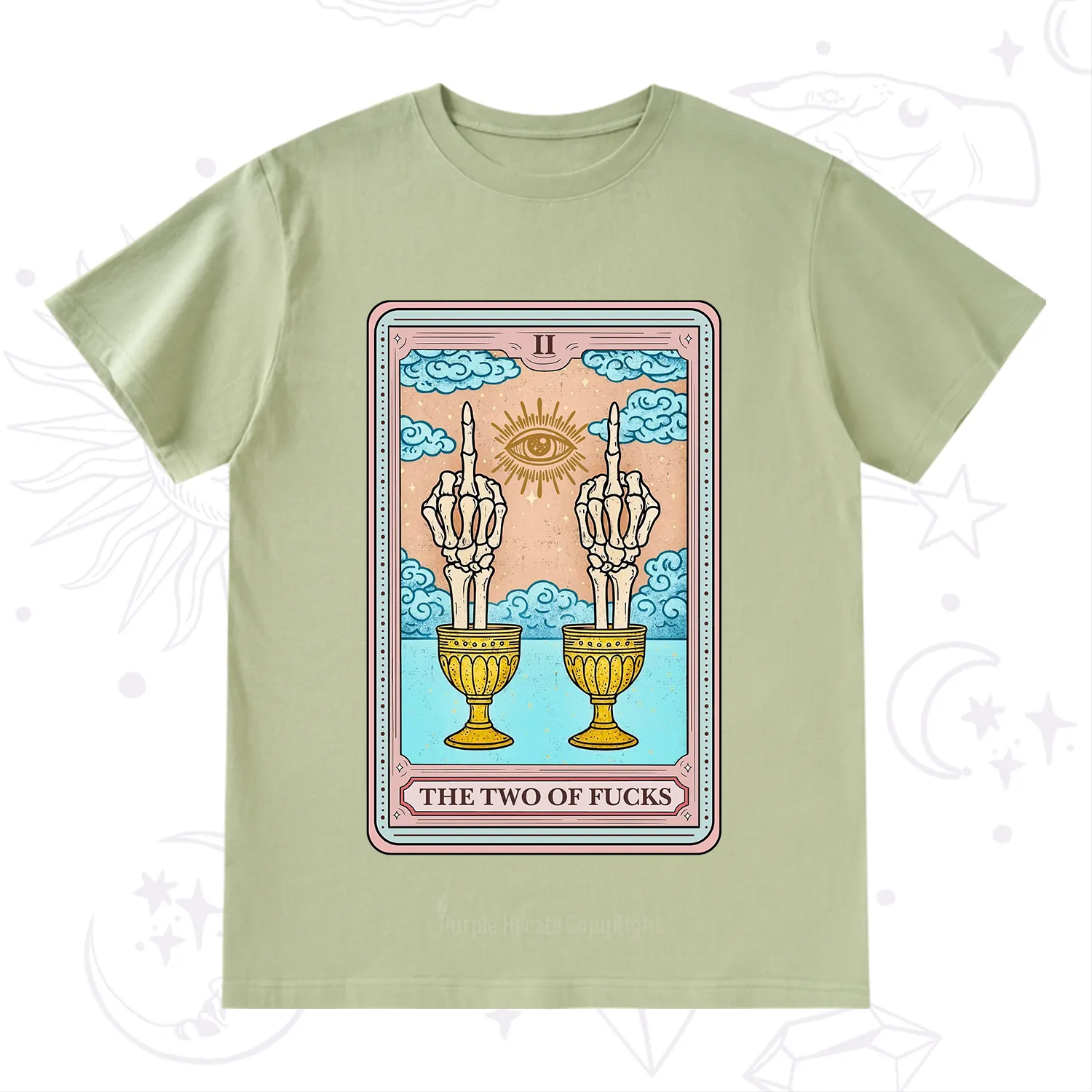 Purplehecate The Two of Fucks Tarot T-Shirt