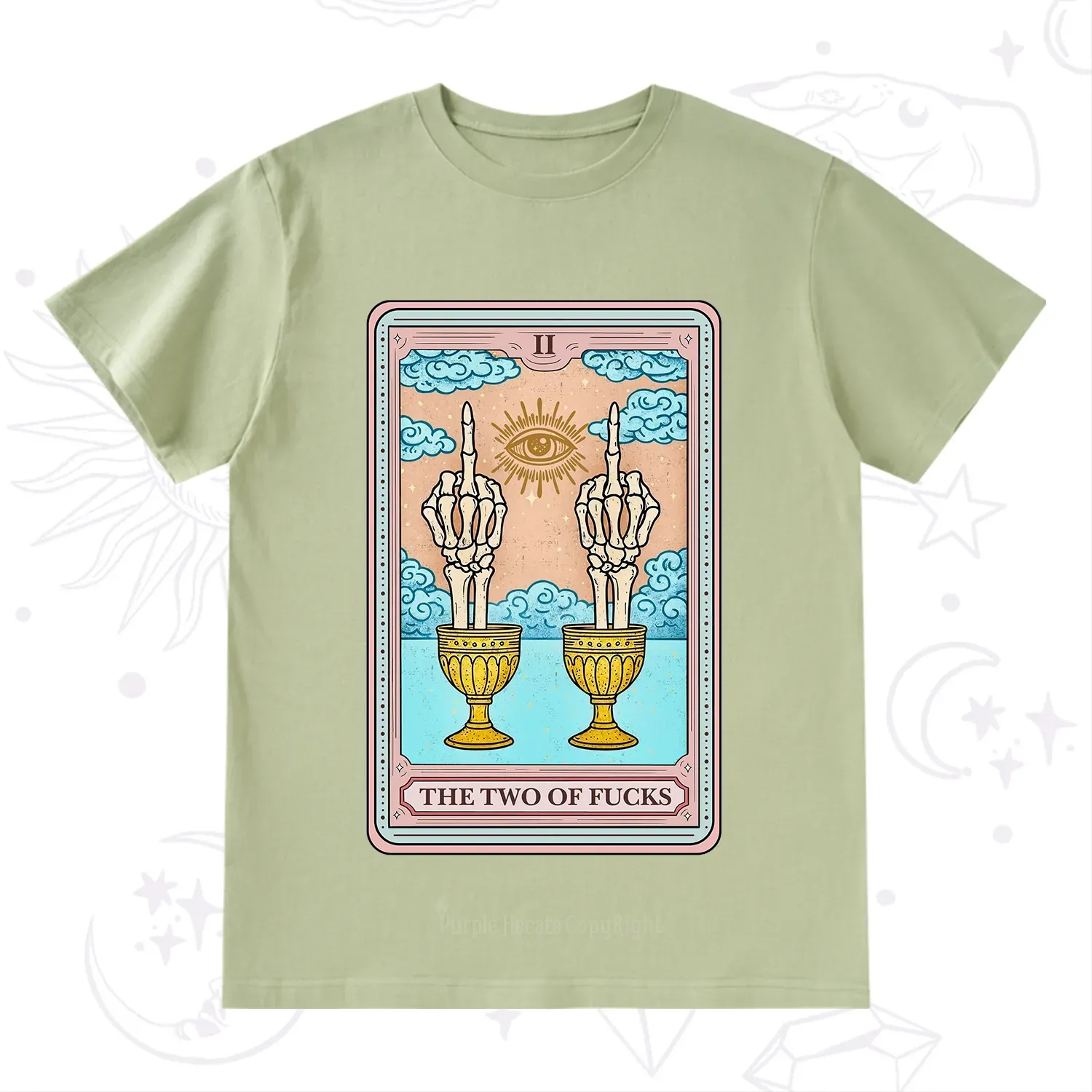Purplehecate The Two of Fucks Tarot T-Shirt