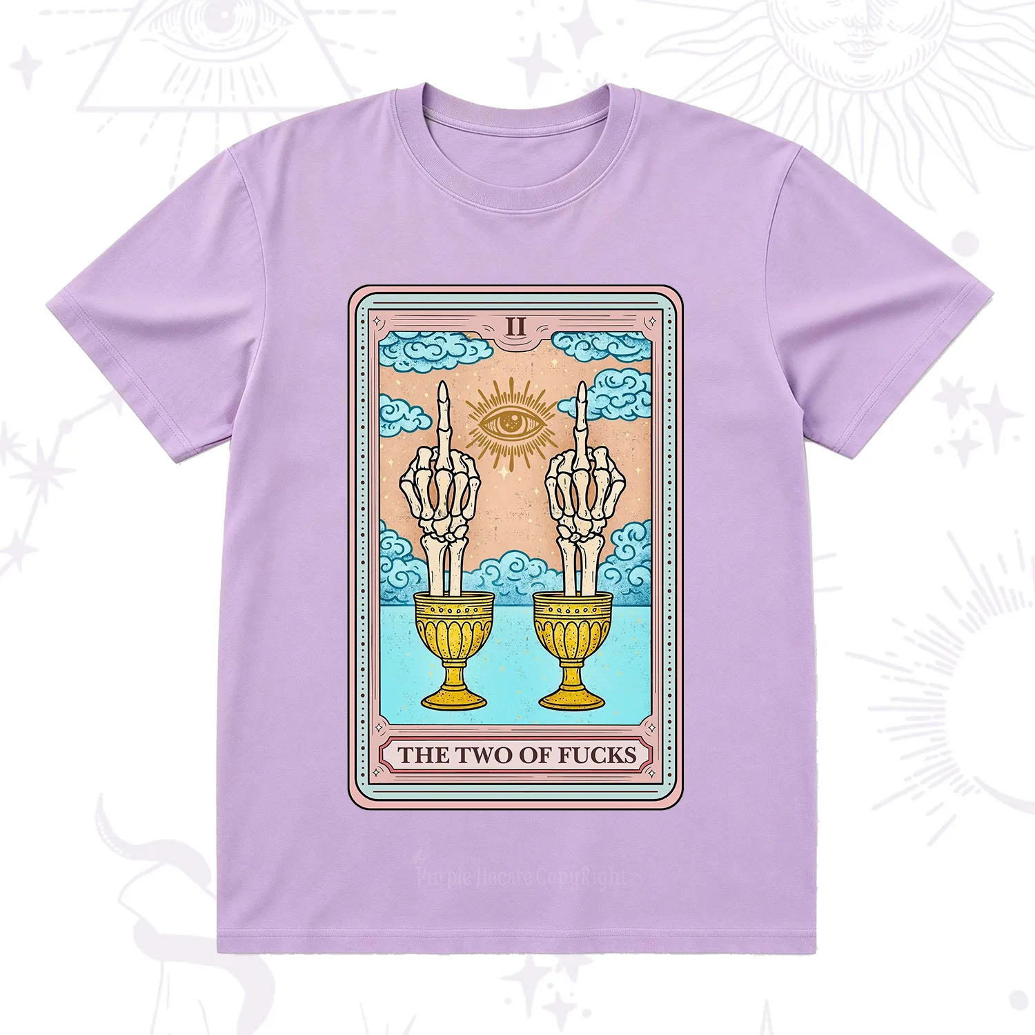 Purplehecate The Two of Fucks Tarot T-Shirt