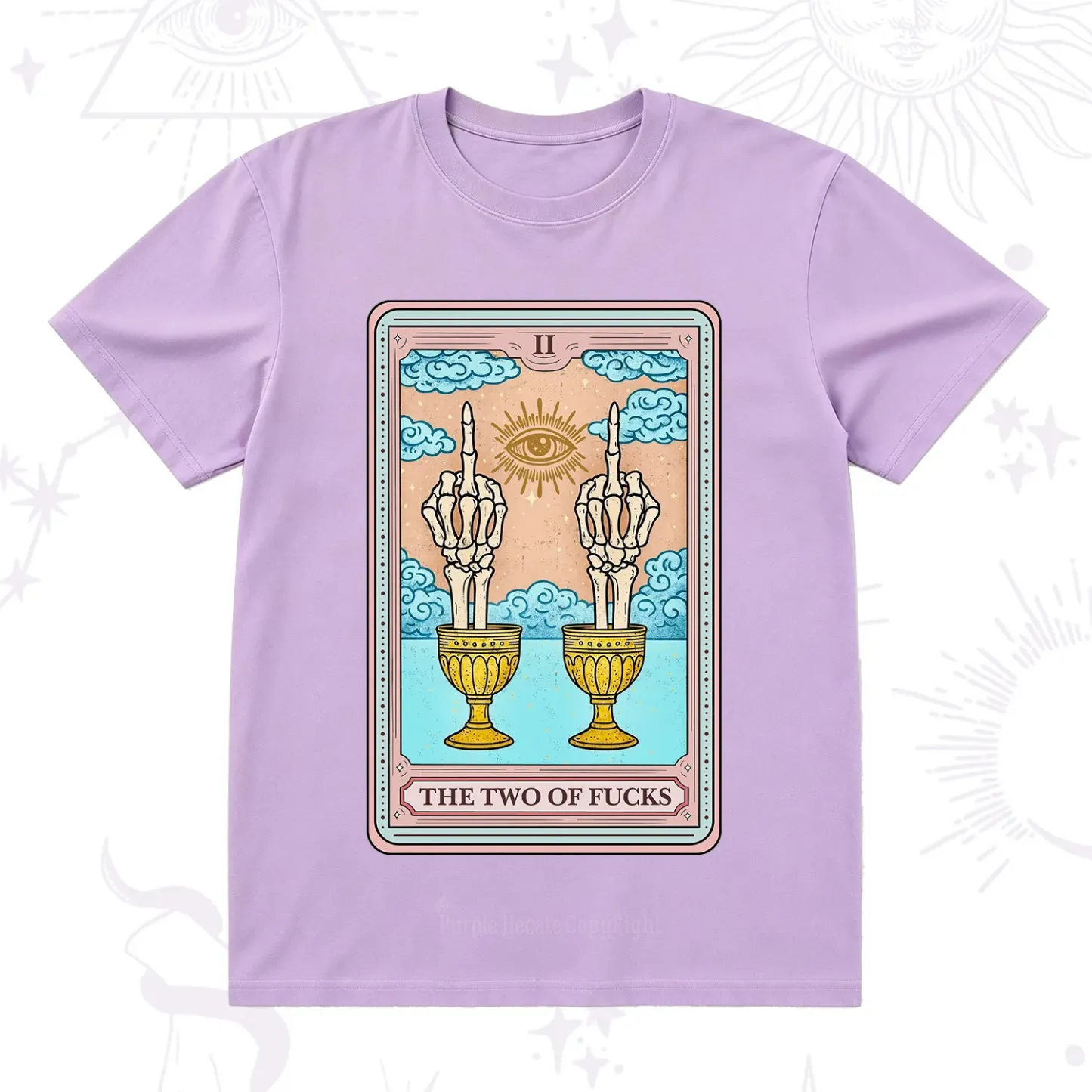 Purplehecate The Two of Fucks Tarot T-Shirt