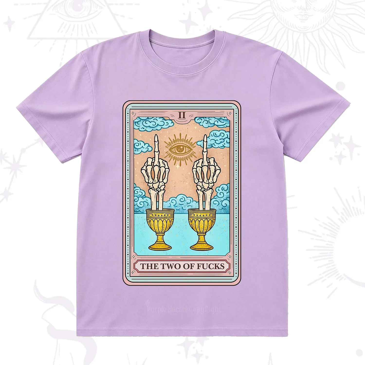 Purplehecate The Two of Fucks Tarot T-Shirt