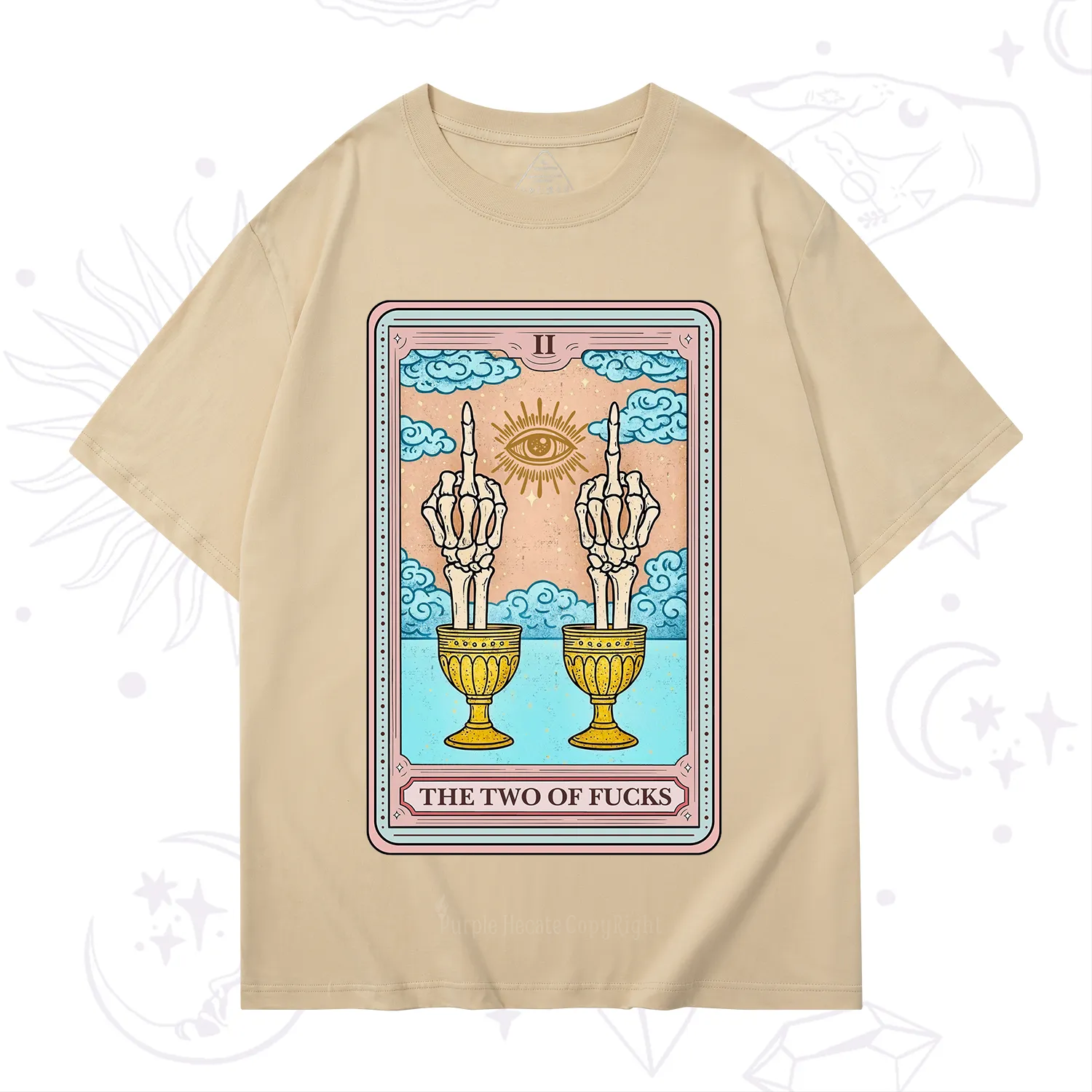Purplehecate The Two of Fucks Tarot T-Shirt