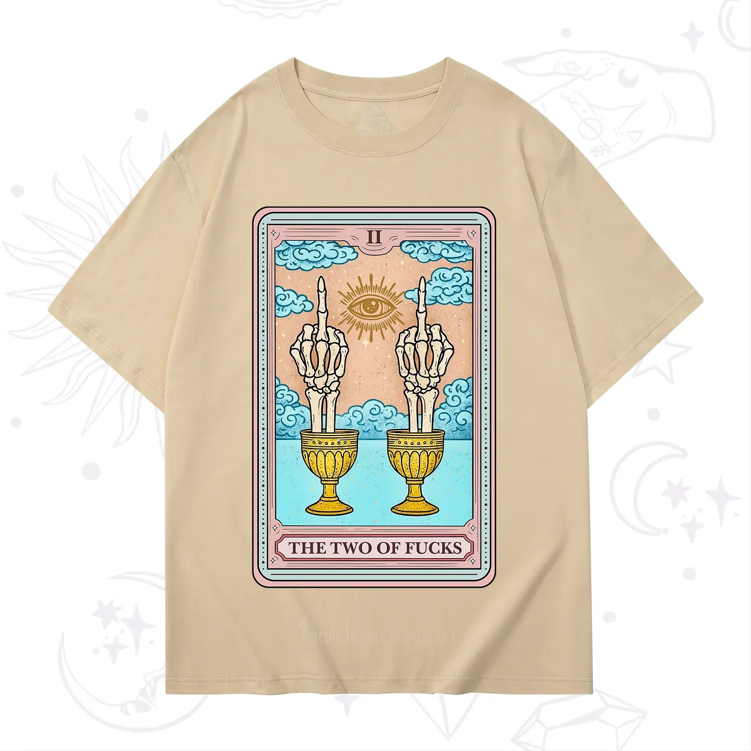 Purplehecate The Two of Fucks Tarot T-Shirt
