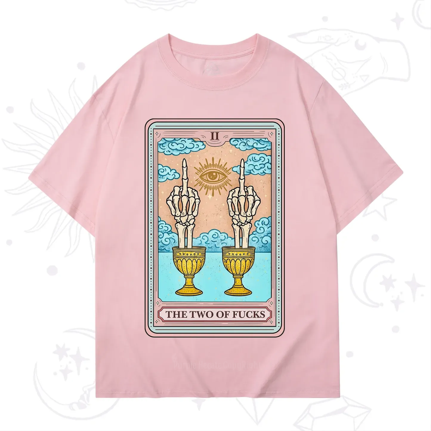 Purplehecate The Two of Fucks Tarot T-Shirt