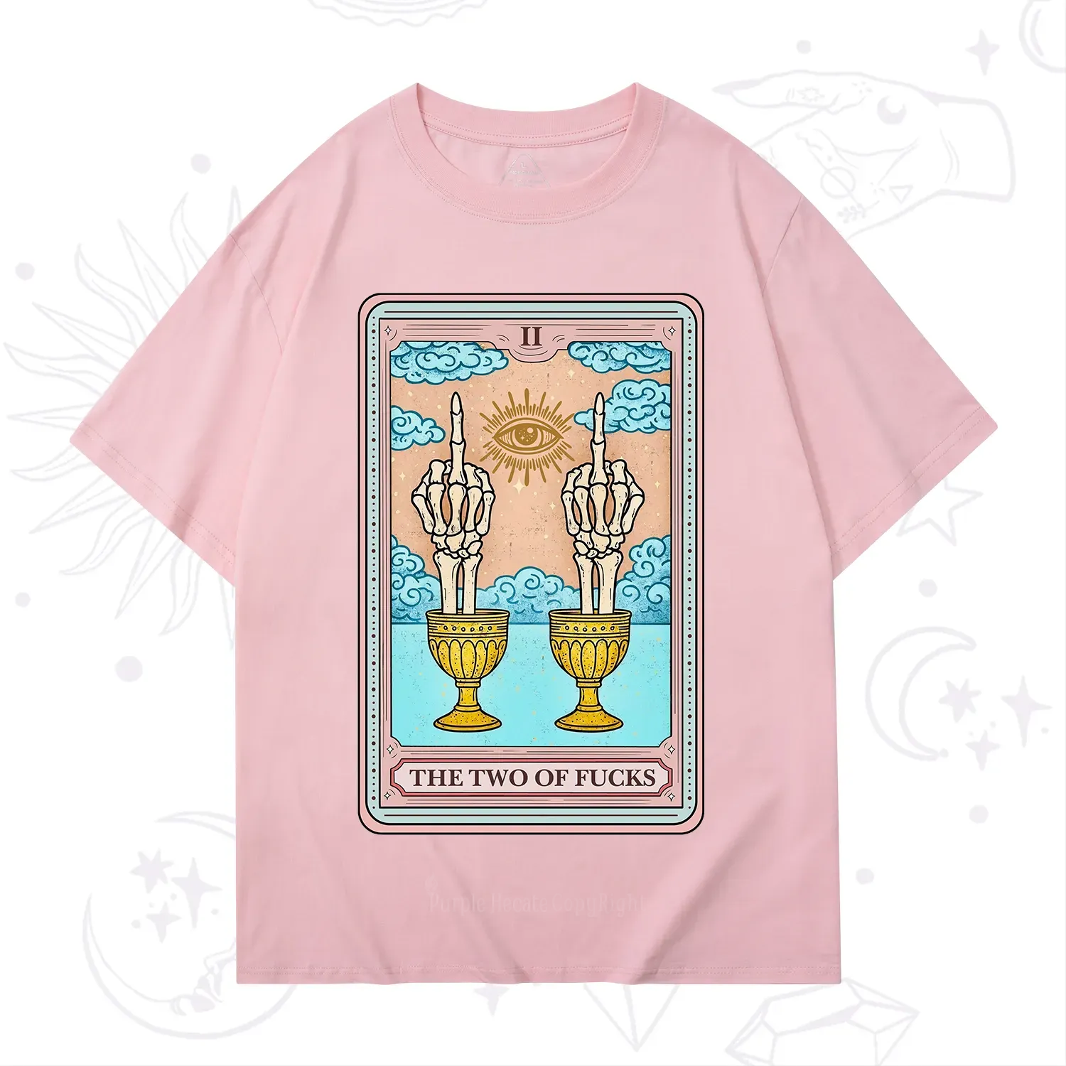 Purplehecate The Two of Fucks Tarot T-Shirt