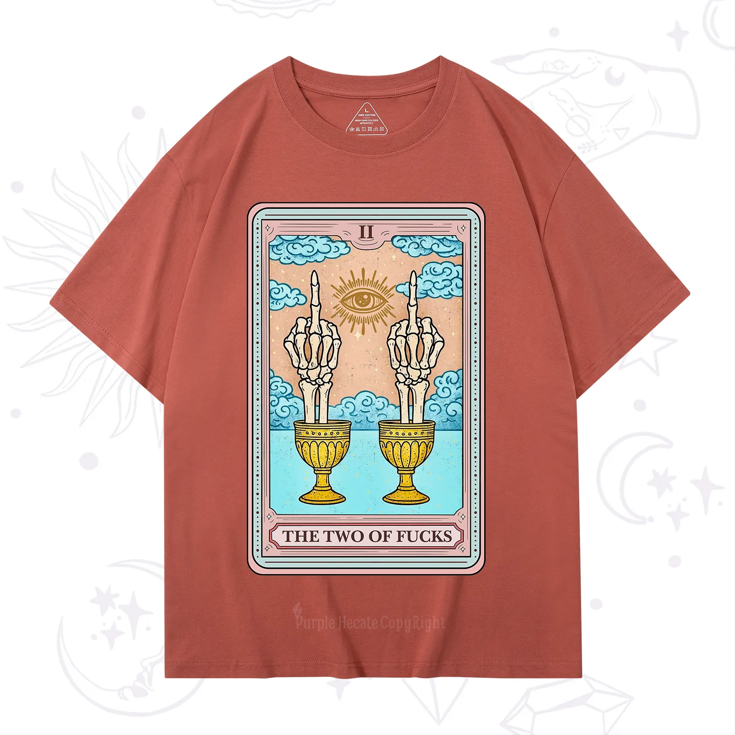 Purplehecate The Two of Fucks Tarot T-Shirt