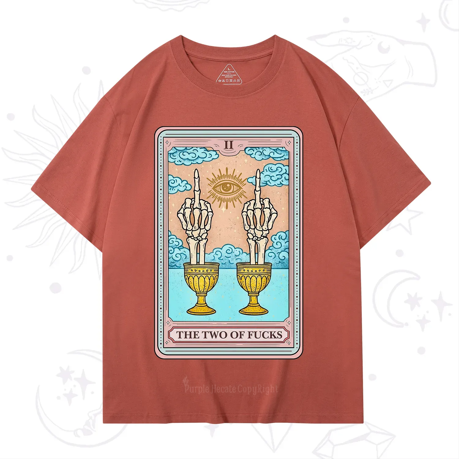 Purplehecate The Two of Fucks Tarot T-Shirt