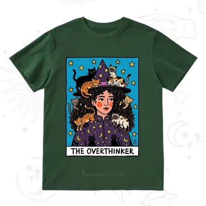 Purplehecate The Overthinker Witch Cat Party T-Shirt