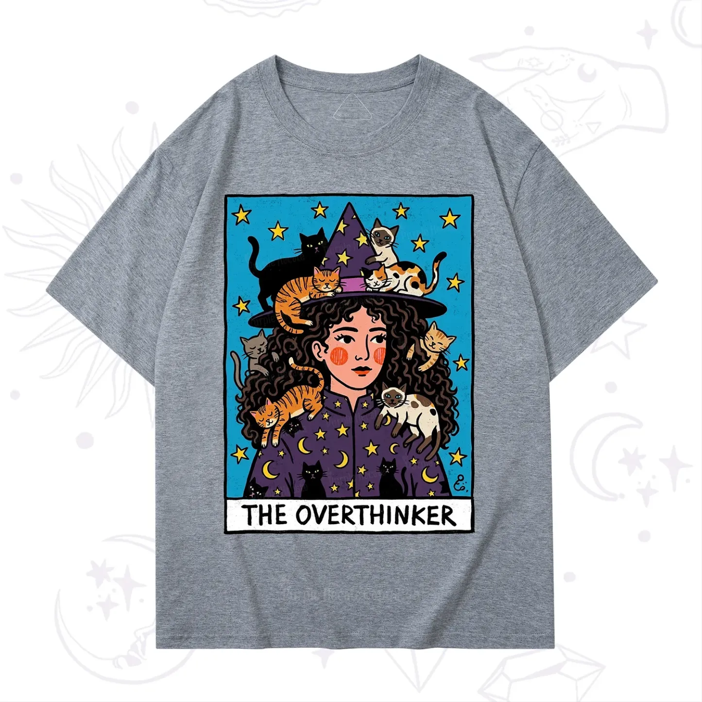 Purplehecate The Overthinker Witch Cat Party T-Shirt