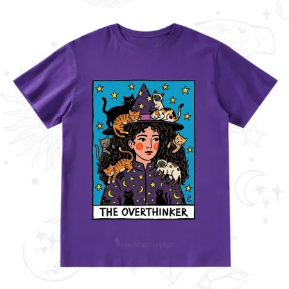 Purplehecate The Overthinker Witch Cat Party T-Shirt