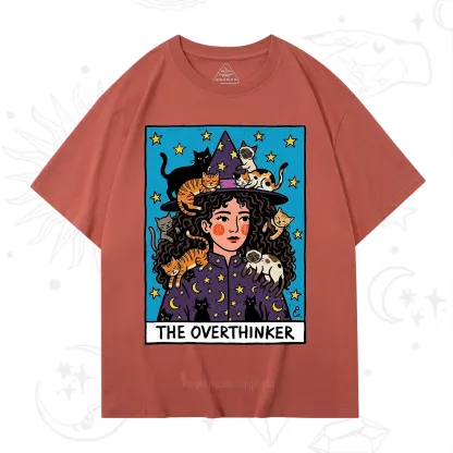 Purplehecate The Overthinker Witch Cat Party T-Shirt