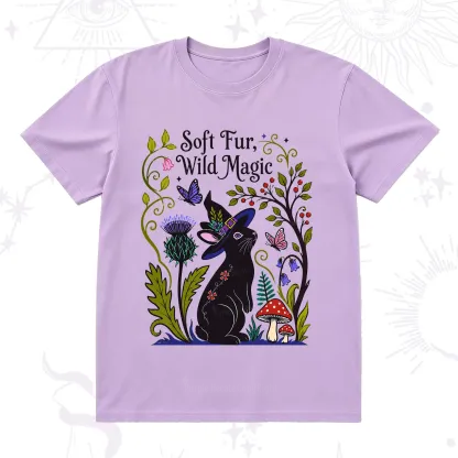 Purplehecate Soft Fur Wild Magic Black Bunny T-Shirt
