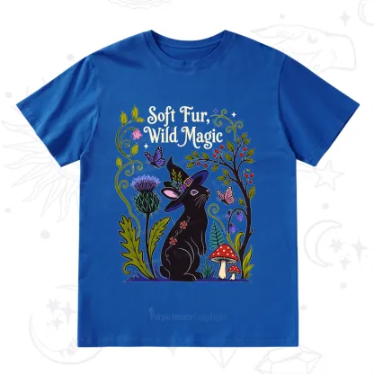 Purplehecate Soft Fur Wild Magic Black Bunny T-Shirt