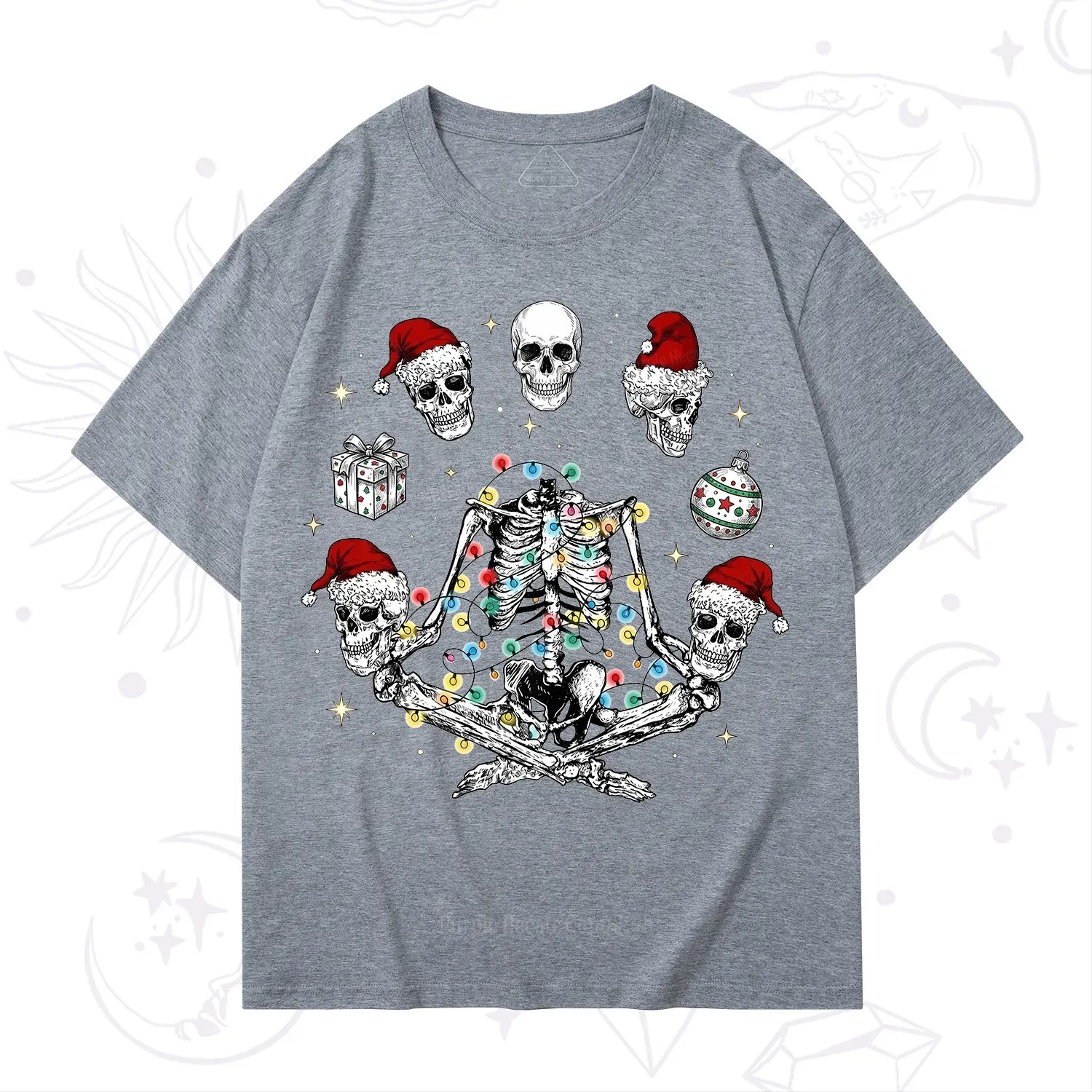Purplehecate Skeleton Heads Christmas T-Shirt