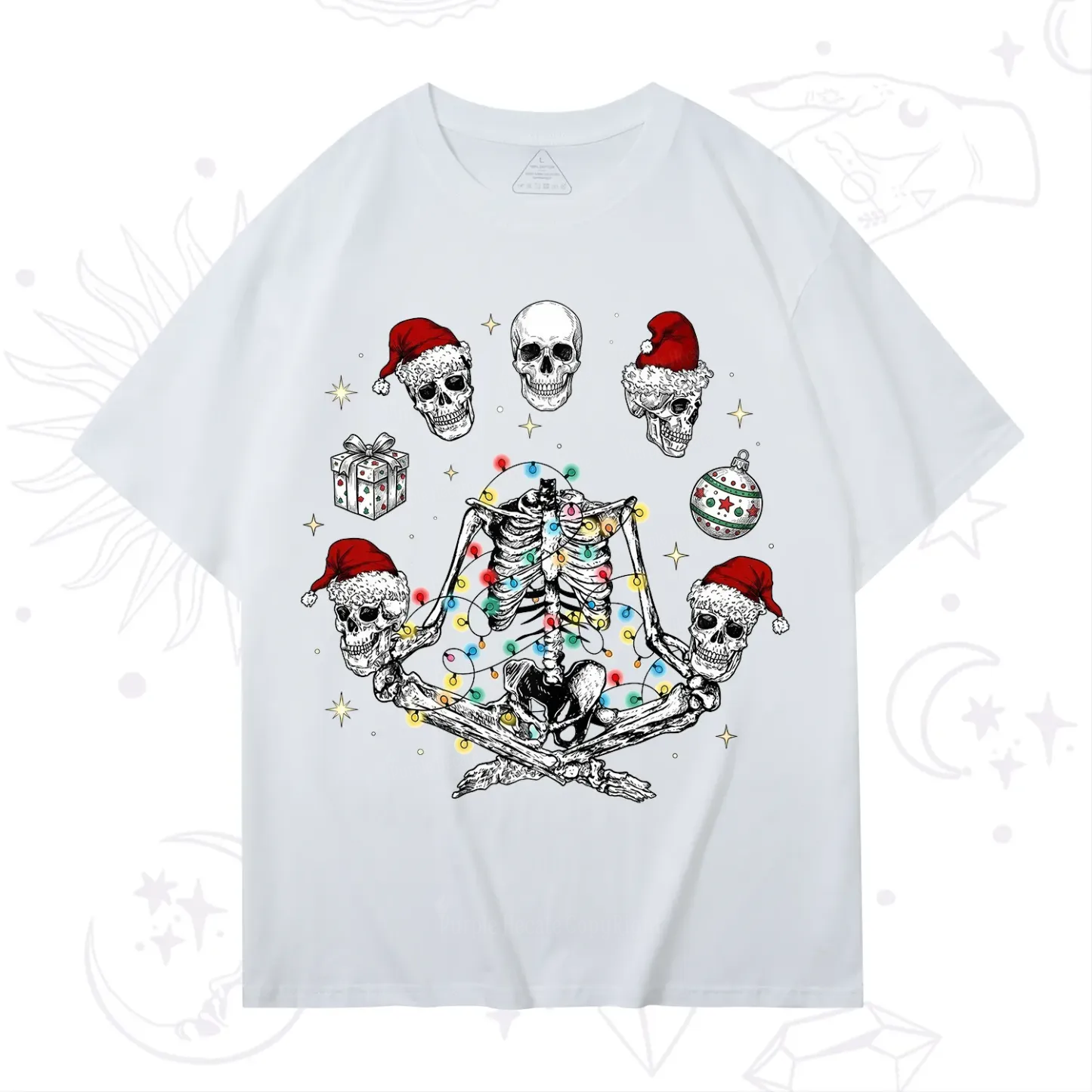 Purplehecate Skeleton Heads Christmas T-Shirt