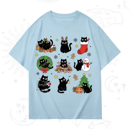 Purplehecate Christmas Black Cat T-Shirt