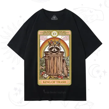 Purplehecate The King of Trash Raccoon Tarot T-Shirt