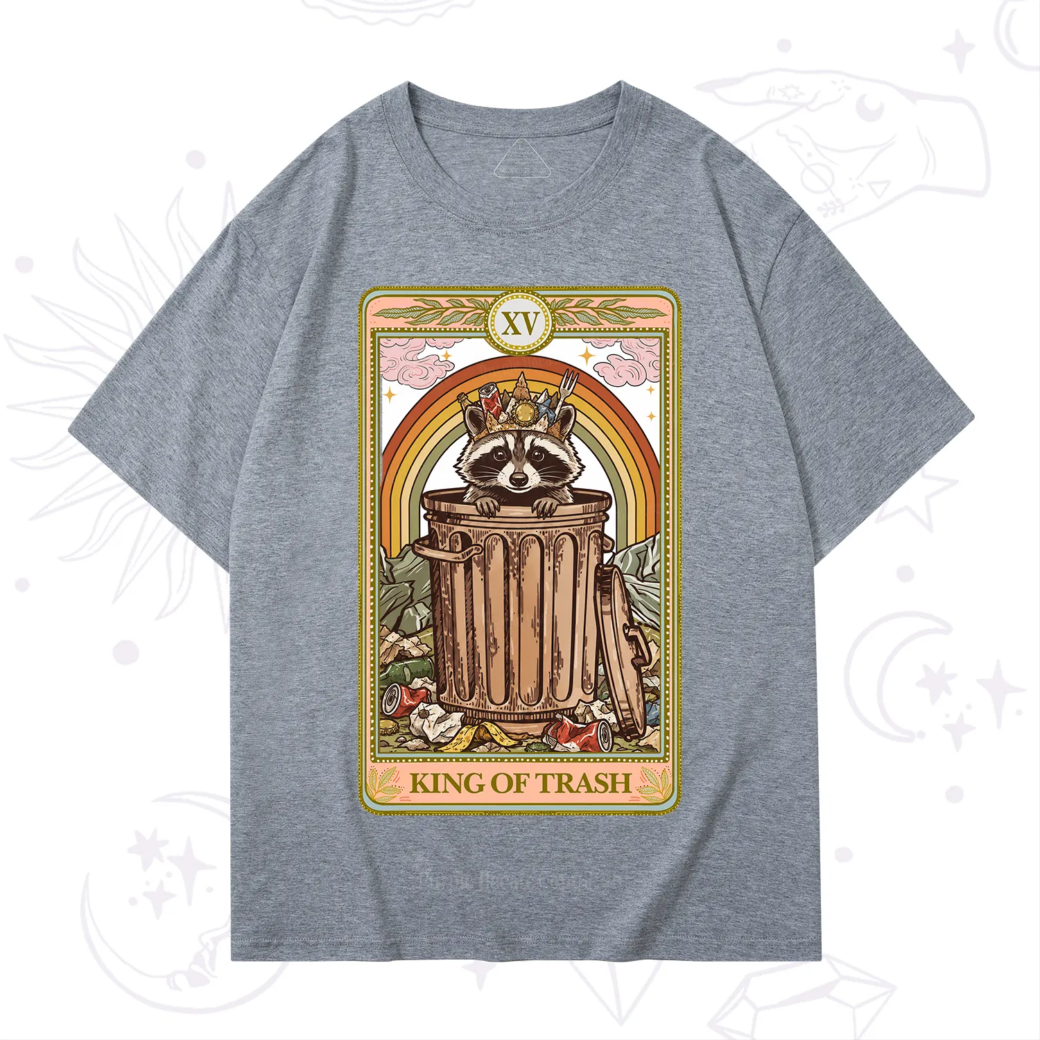 Purplehecate The King of Trash Raccoon Tarot T-Shirt