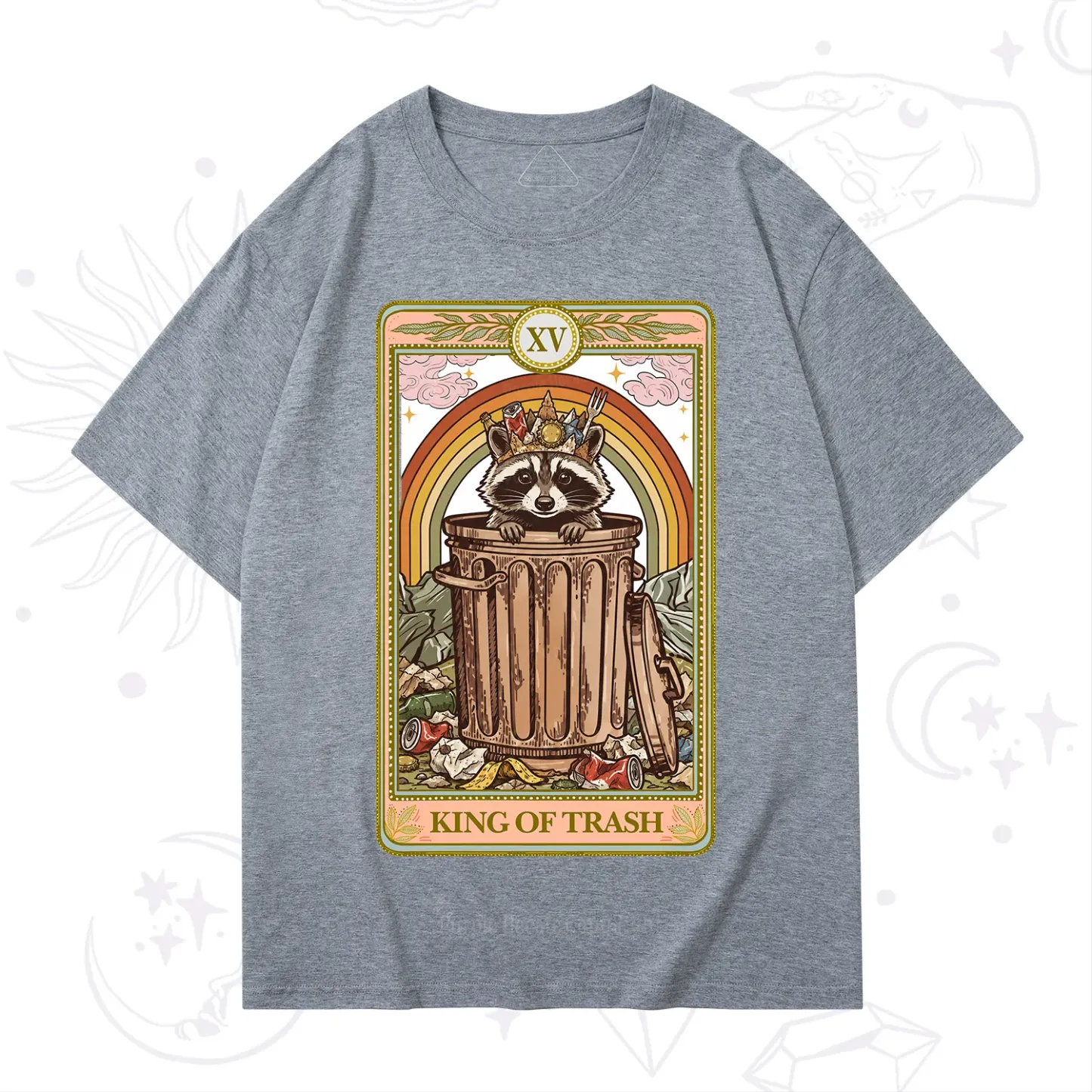 Purplehecate The King of Trash Raccoon Tarot T-Shirt