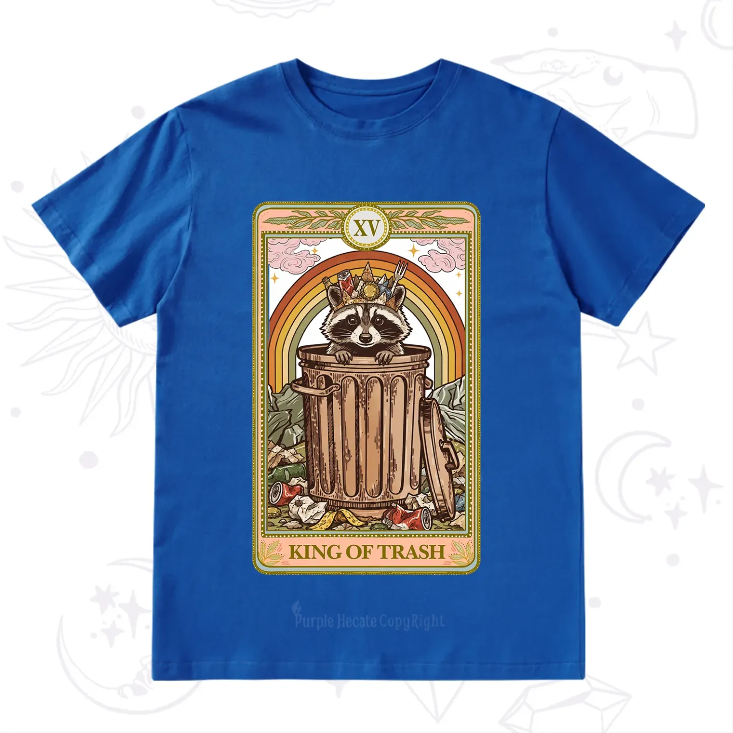 Purplehecate The King of Trash Raccoon Tarot T-Shirt