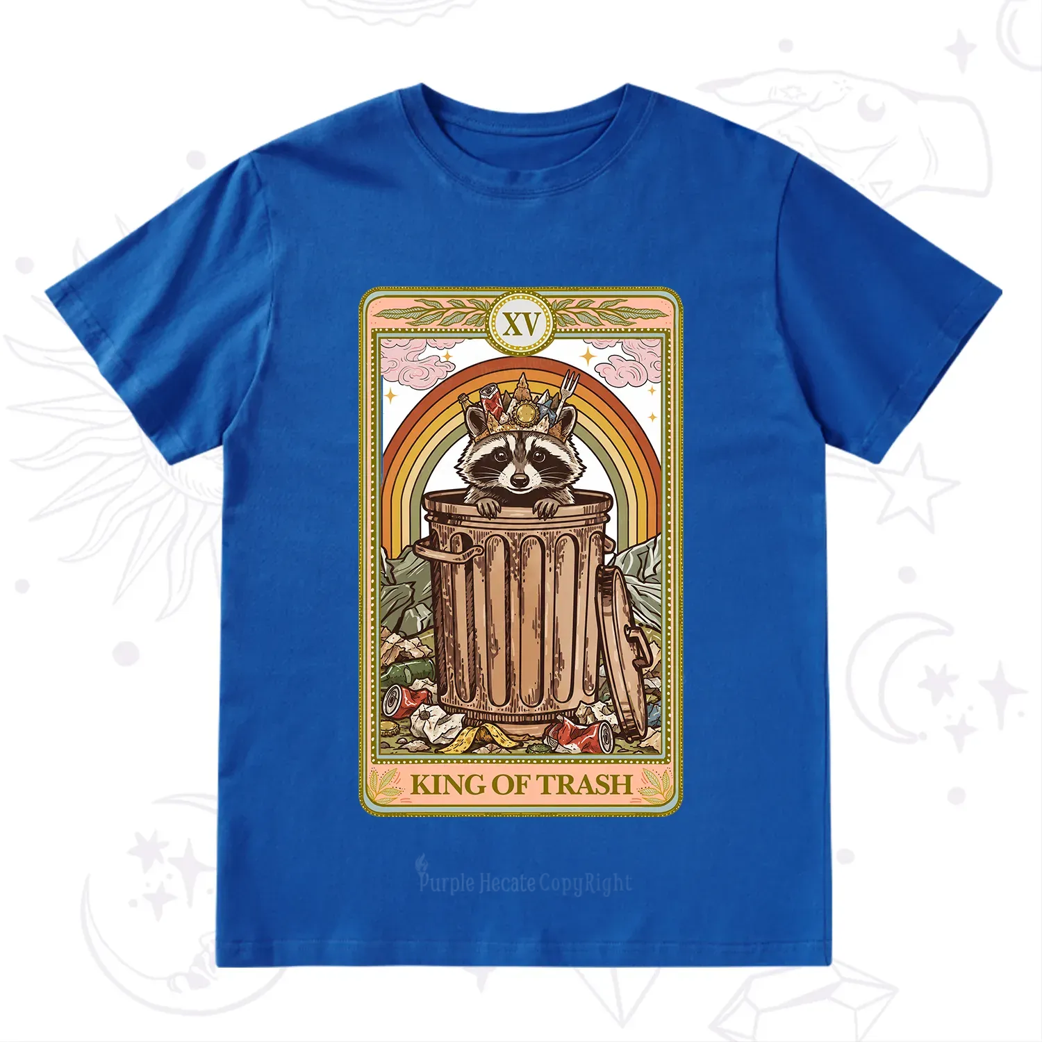 Purplehecate The King of Trash Raccoon Tarot T-Shirt