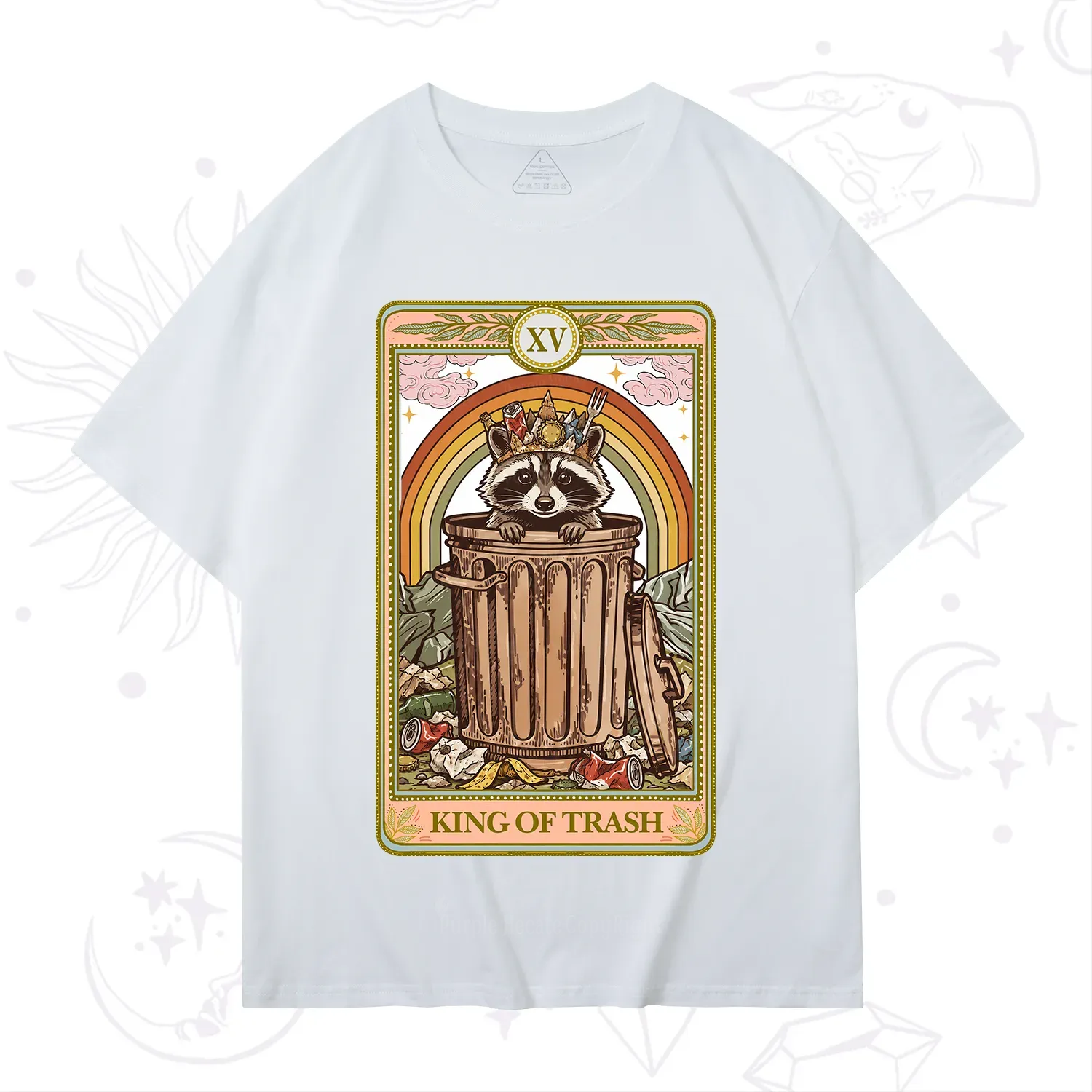 Purplehecate The King of Trash Raccoon Tarot T-Shirt