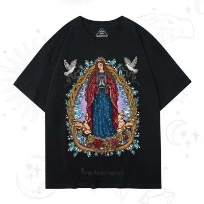 Purplehecate Crystal Rose Madonna T-Shirt