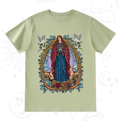 Purplehecate Crystal Rose Madonna T-Shirt