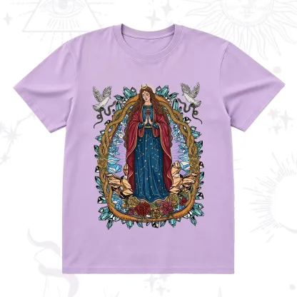 Purplehecate Crystal Rose Madonna T-Shirt