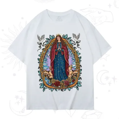 Purplehecate Crystal Rose Madonna T-Shirt