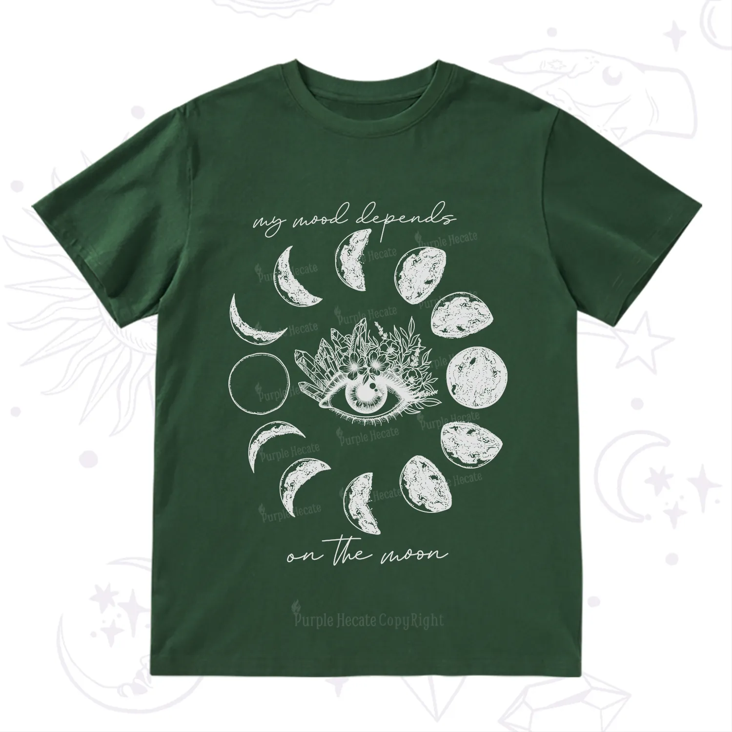 Purplehecate My Mood Depends On The Moon T-Shirt