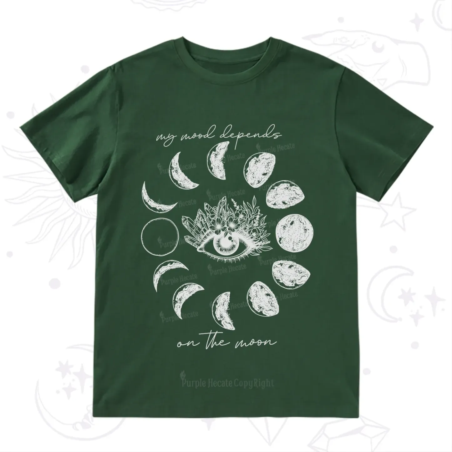 Purplehecate My Mood Depends On The Moon T-Shirt