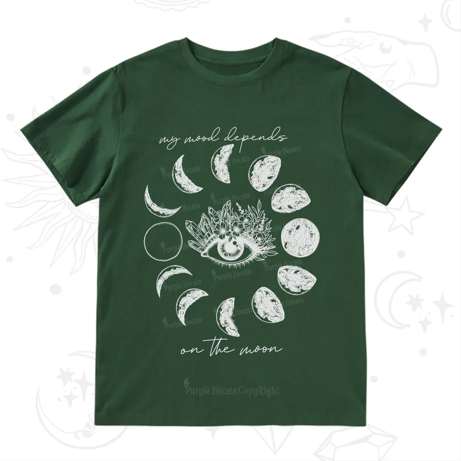 Purplehecate My Mood Depends On The Moon T-Shirt