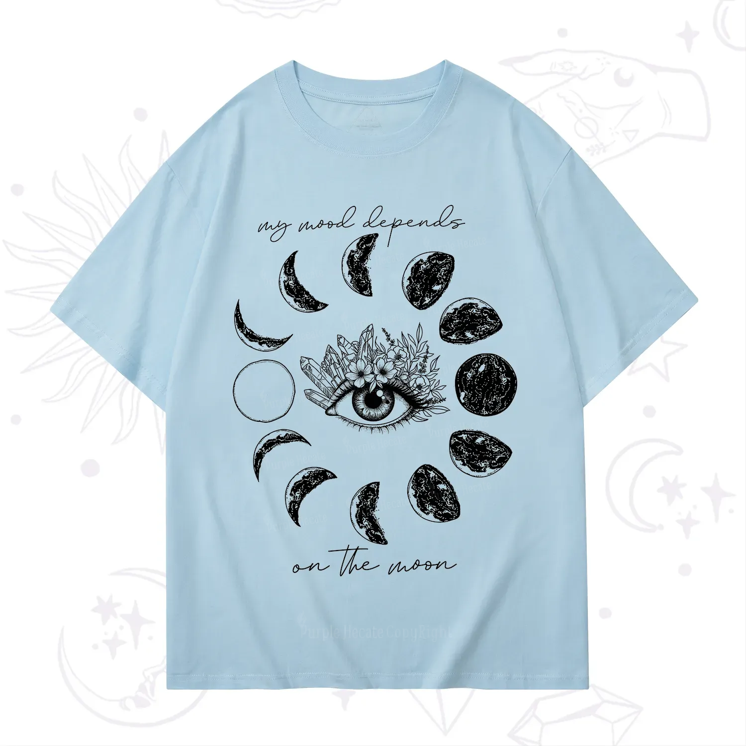 Purplehecate My Mood Depends On The Moon T-Shirt