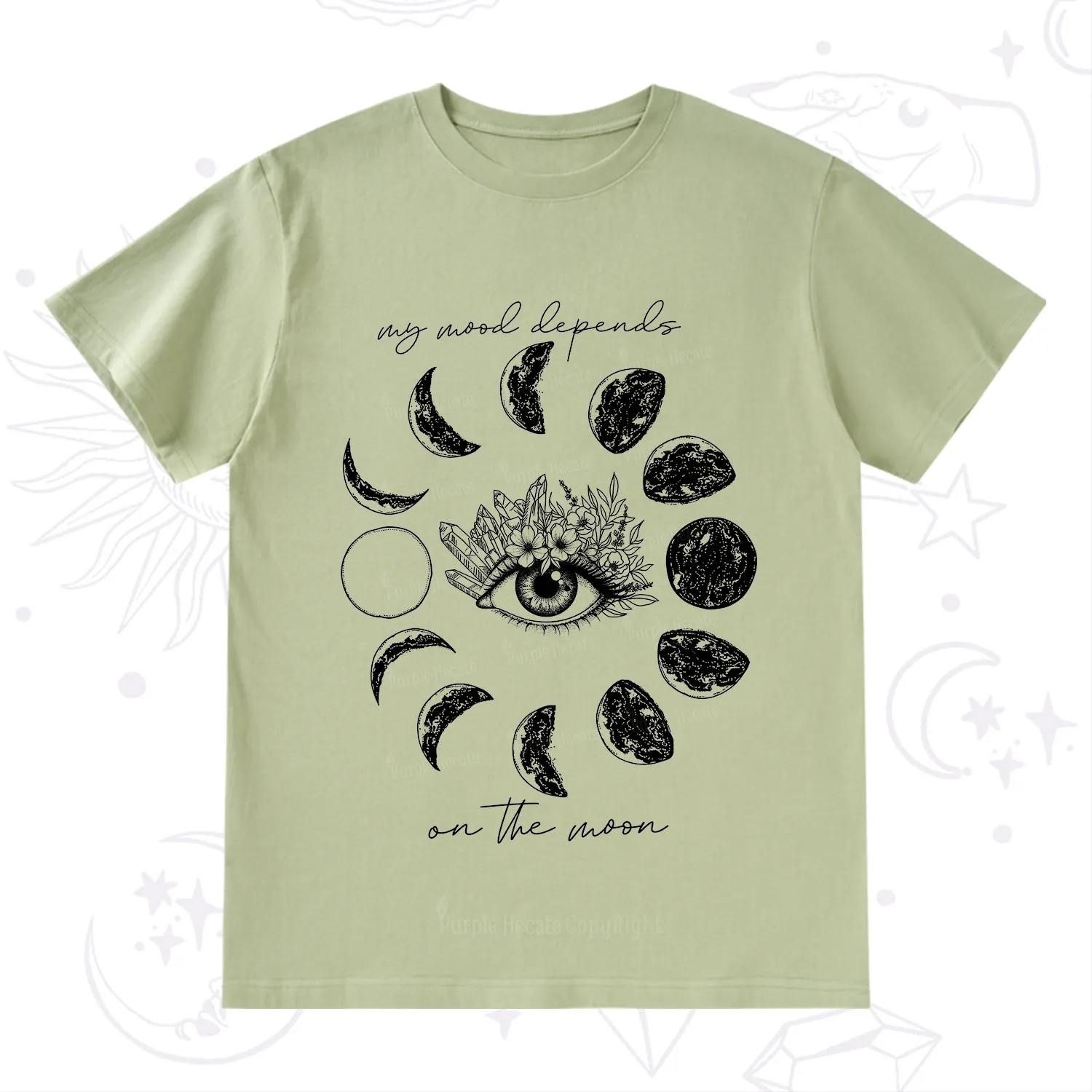 Purplehecate My Mood Depends On The Moon T-Shirt