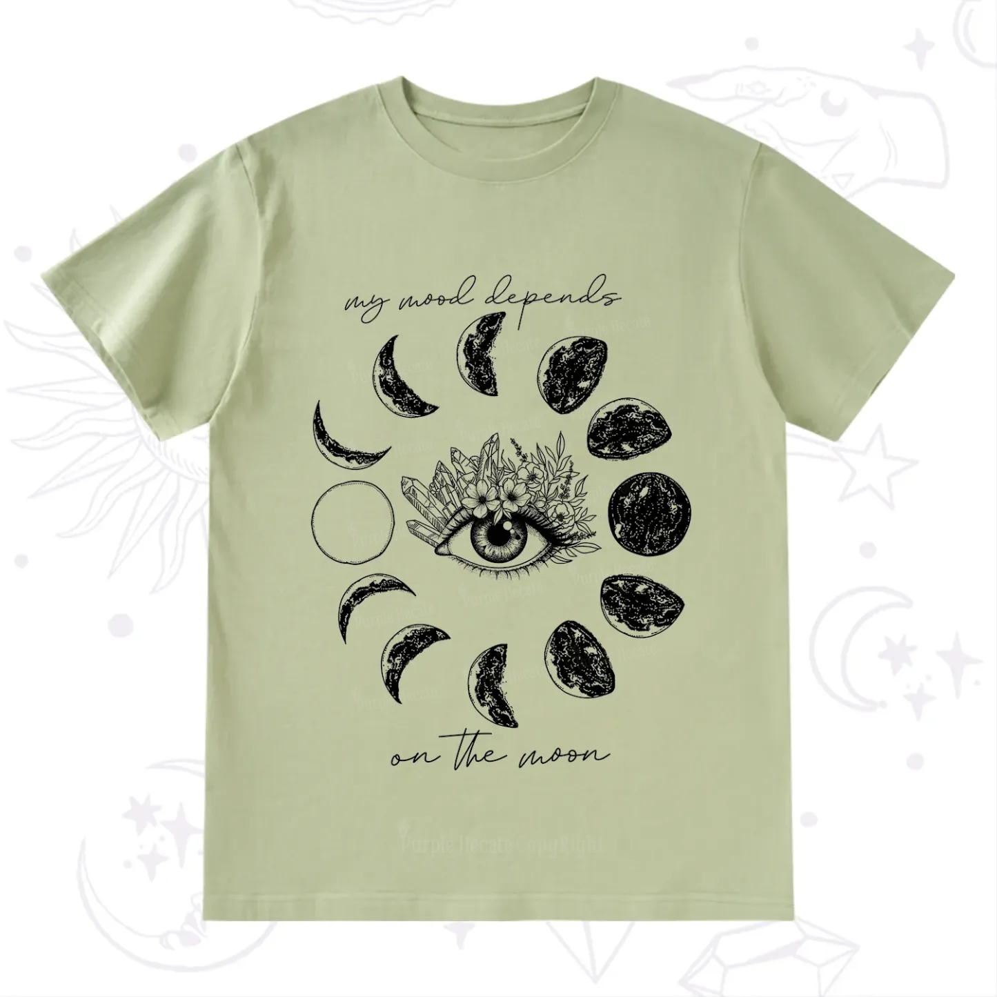 Purplehecate My Mood Depends On The Moon T-Shirt