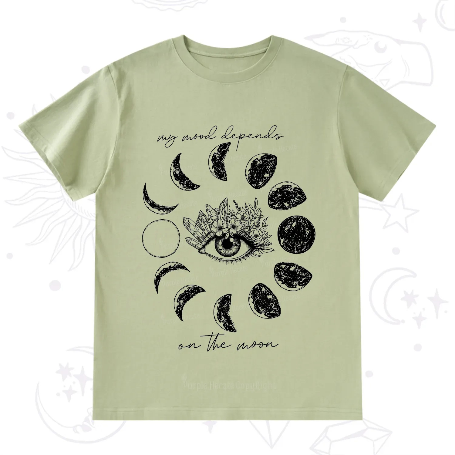 Purplehecate My Mood Depends On The Moon T-Shirt