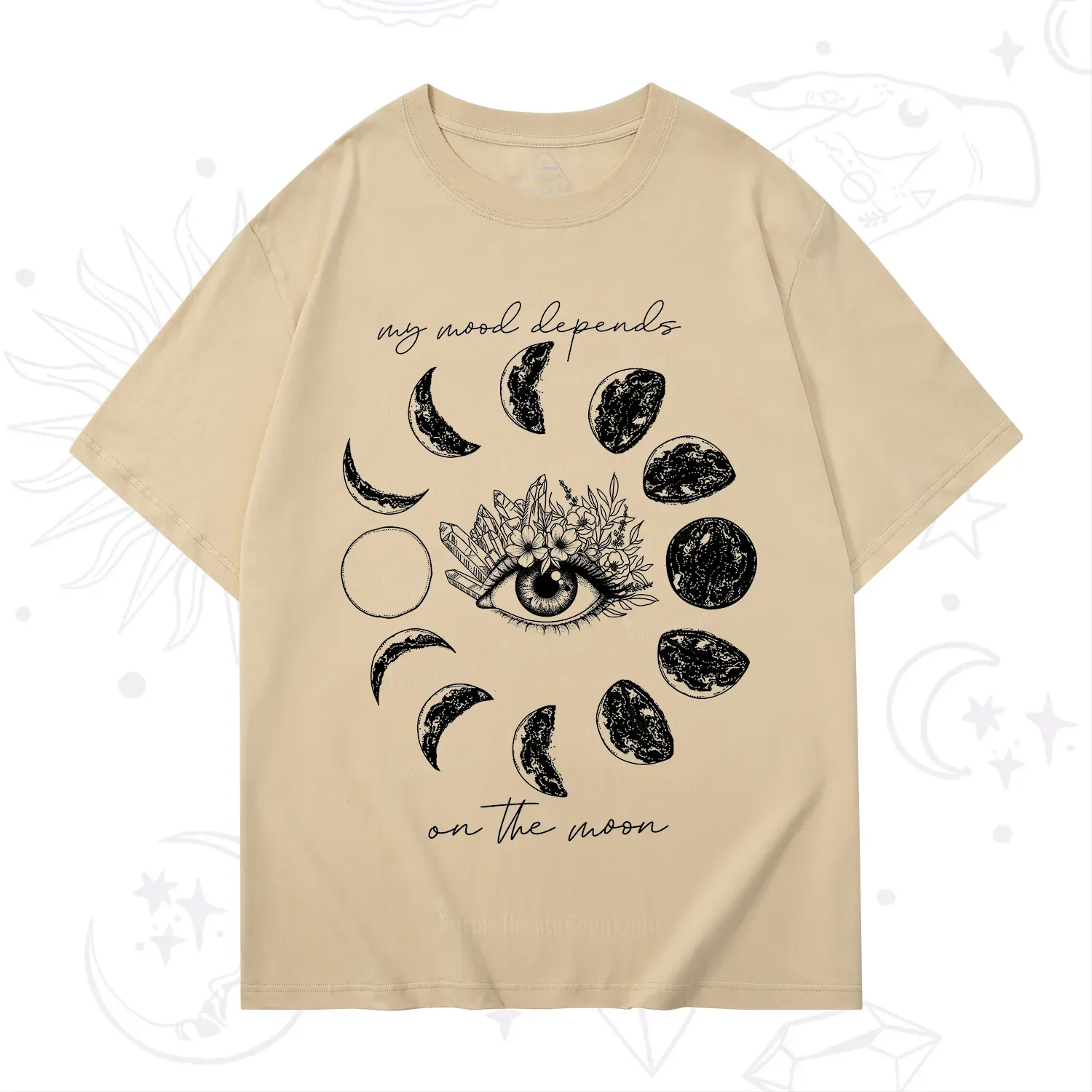 Purplehecate My Mood Depends On The Moon T-Shirt