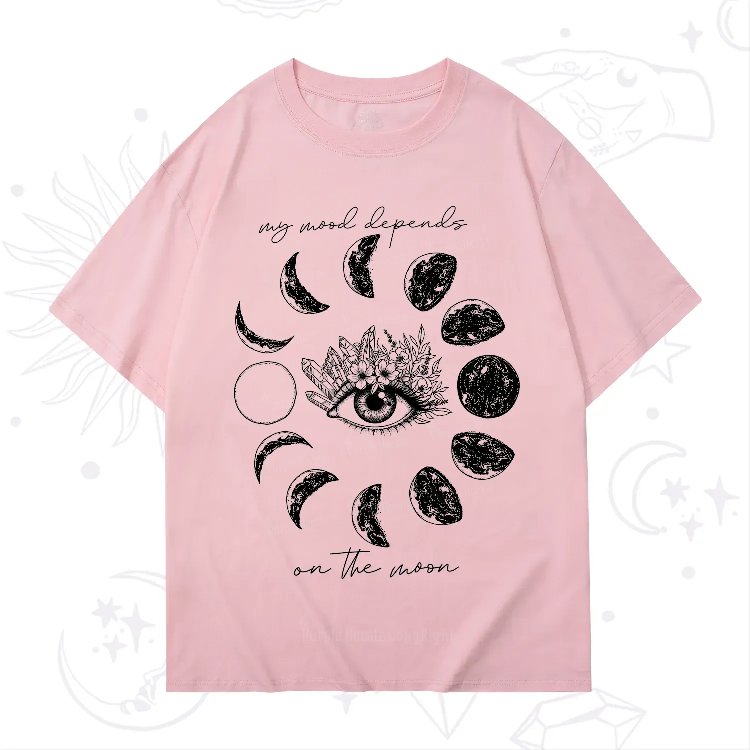 Purplehecate My Mood Depends On The Moon T-Shirt