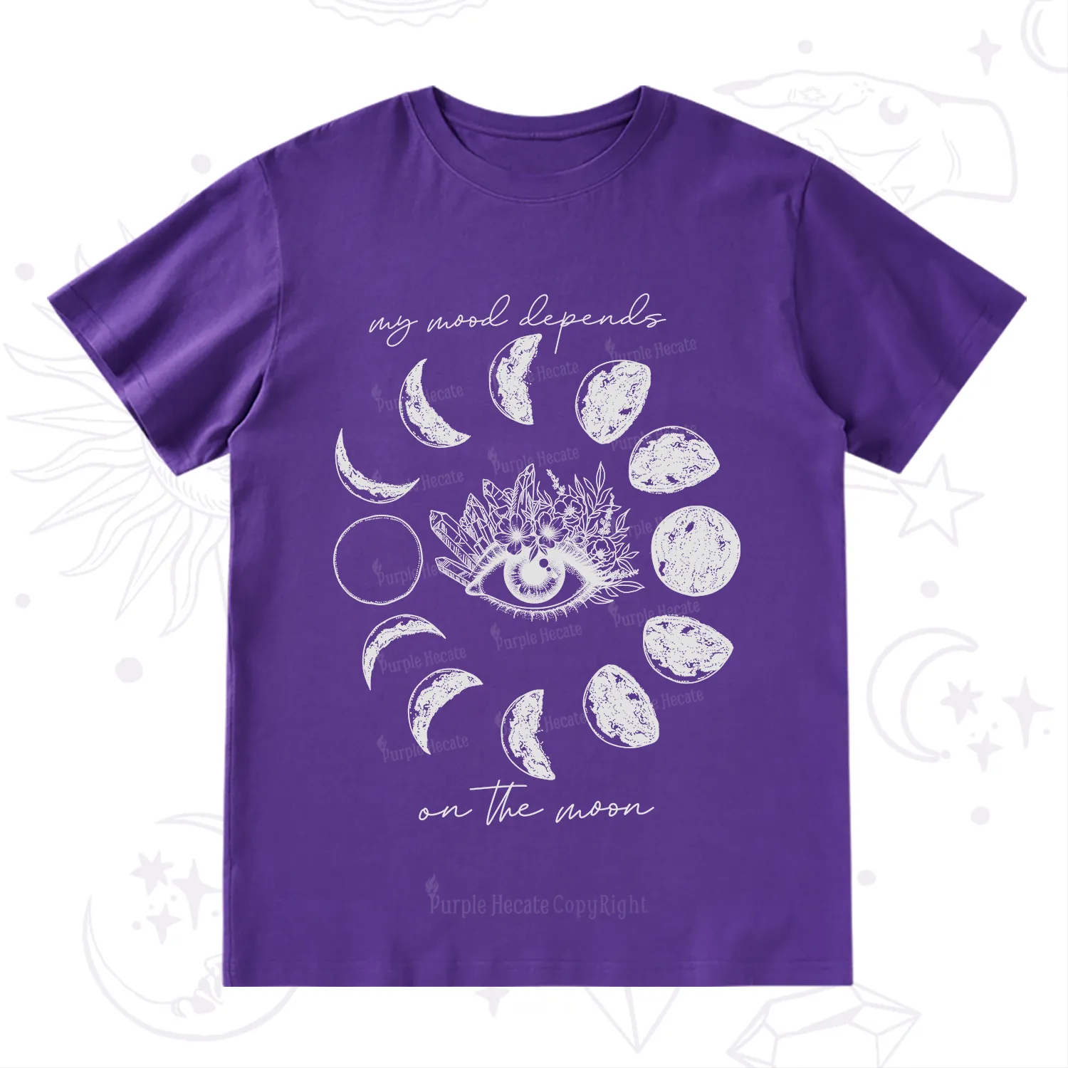 Purplehecate My Mood Depends On The Moon T-Shirt