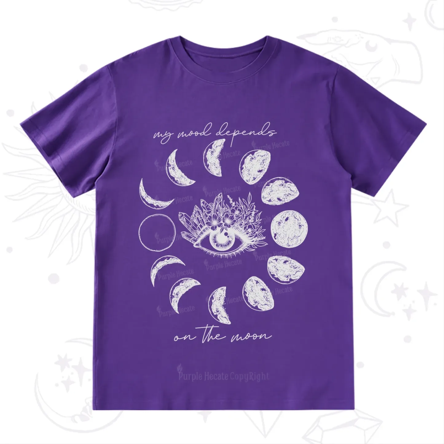 Purplehecate My Mood Depends On The Moon T-Shirt