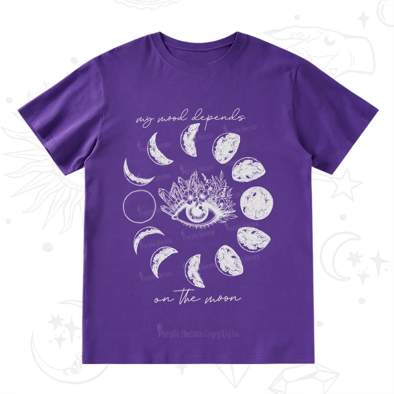 Purplehecate My Mood Depends On The Moon T-Shirt