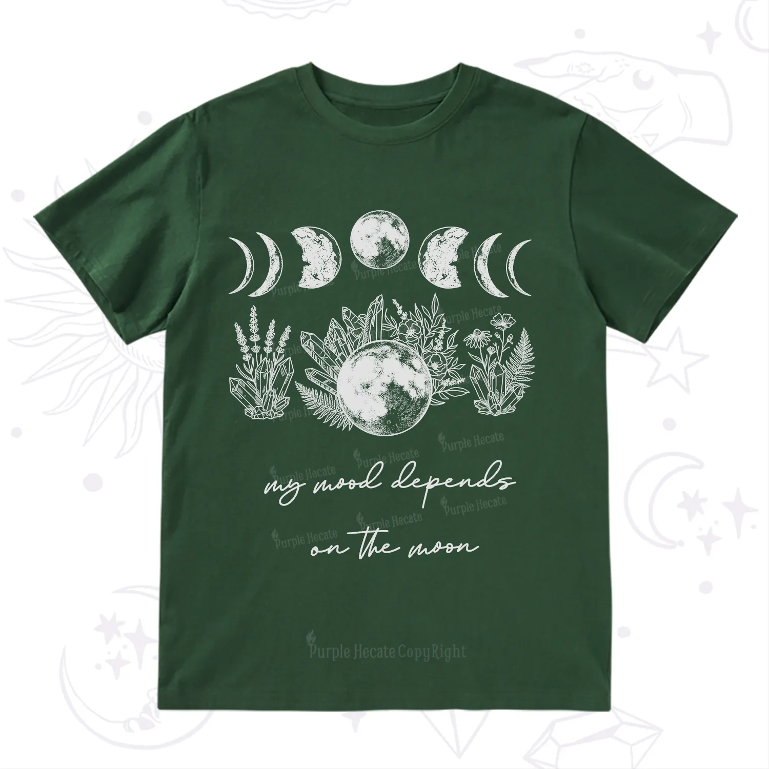 Purplehecate My Mood Depends On The Moon T-Shirt