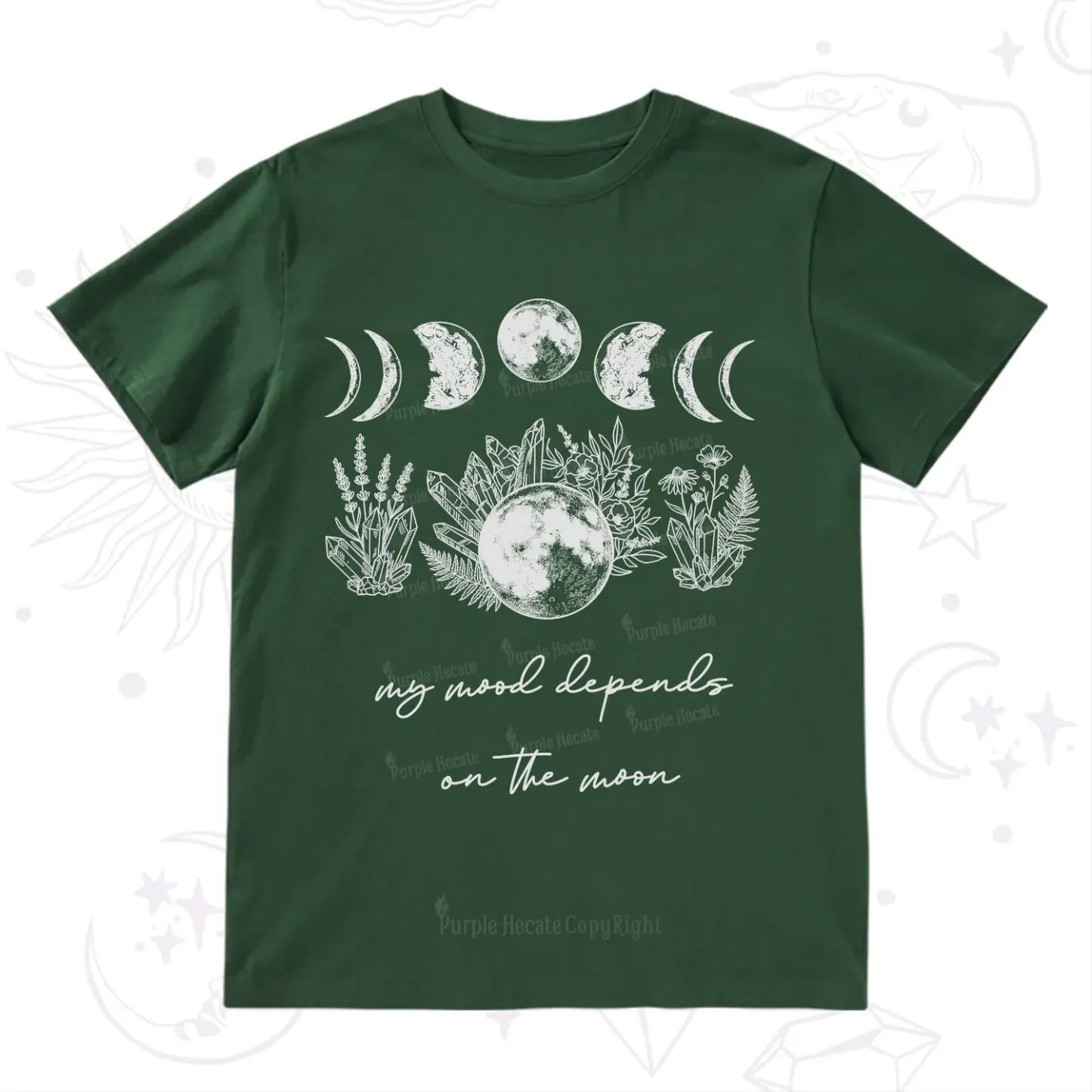 Purplehecate My Mood Depends On The Moon T-Shirt