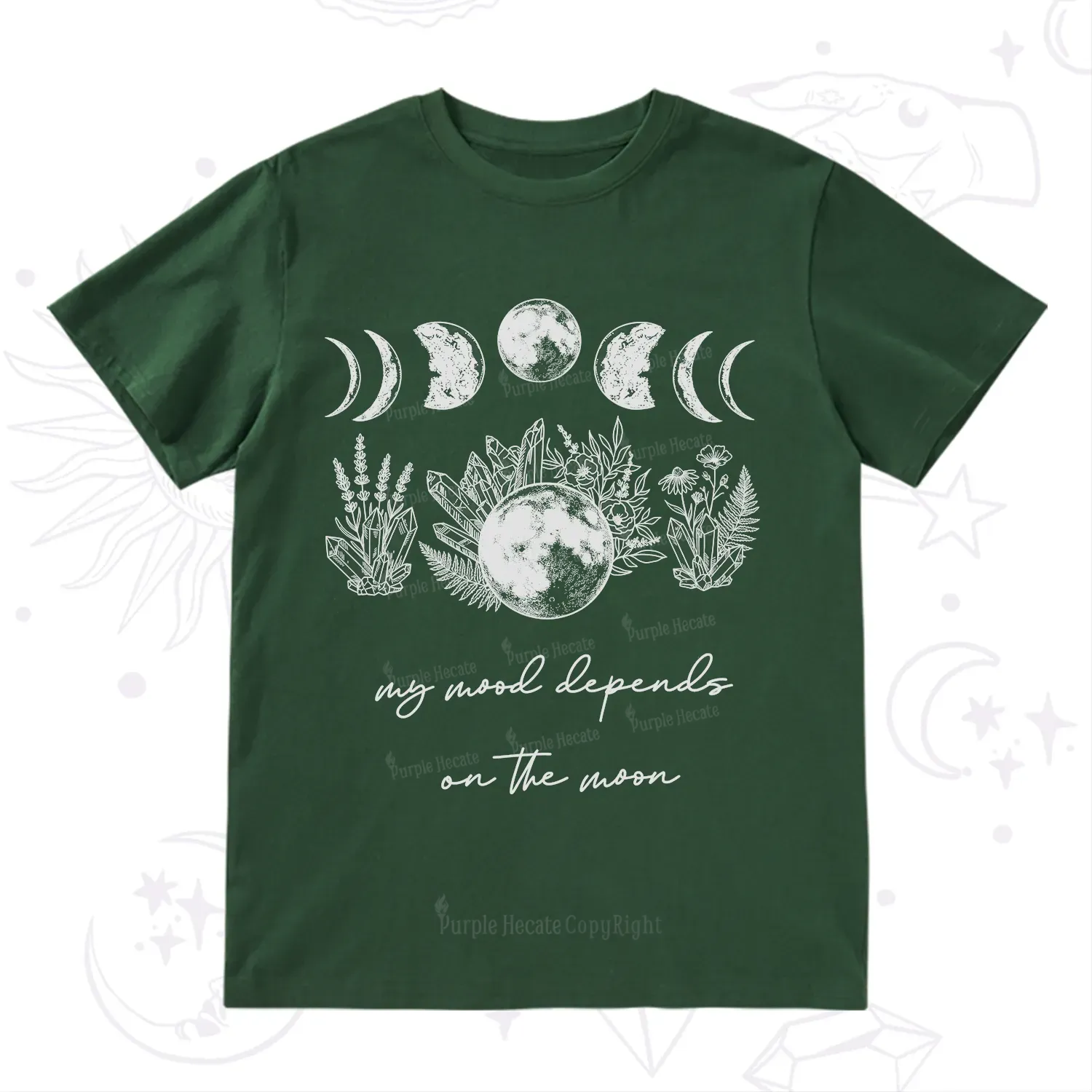 Purplehecate My Mood Depends On The Moon T-Shirt