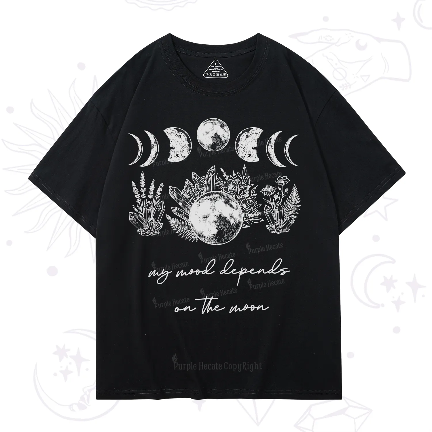 Purplehecate My Mood Depends On The Moon T-Shirt